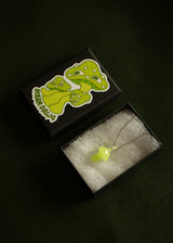 Hikerdelic Mushroom Necklace Silver - Space Green