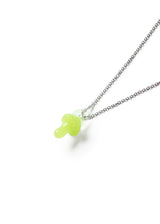 Hikerdelic Mushroom Necklace Silver - Space Green