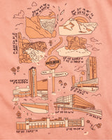 Hikerdelic Peak & Precinct SS T-Shirt Coral