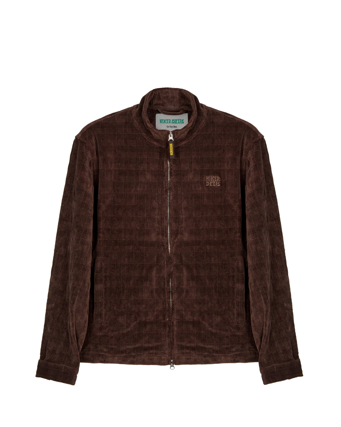 Hikerdelic Plaid Corduroy Track Jacket Brown - Hikerdelic Shop