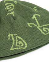 Hikerdelic Petroglyph Skull Beanie Forest Green