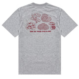 Hikerdelic 5 a Day SS T-Shirt Grey Marl