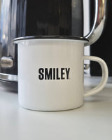 Hikerdelic x Smiley Enamel Mug White