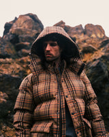 Hikerdelic Calland Plaid Puffer Jacket Brown Plaid