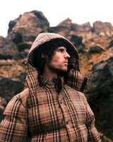 Hikerdelic Calland Plaid Puffer Jacket Brown Plaid