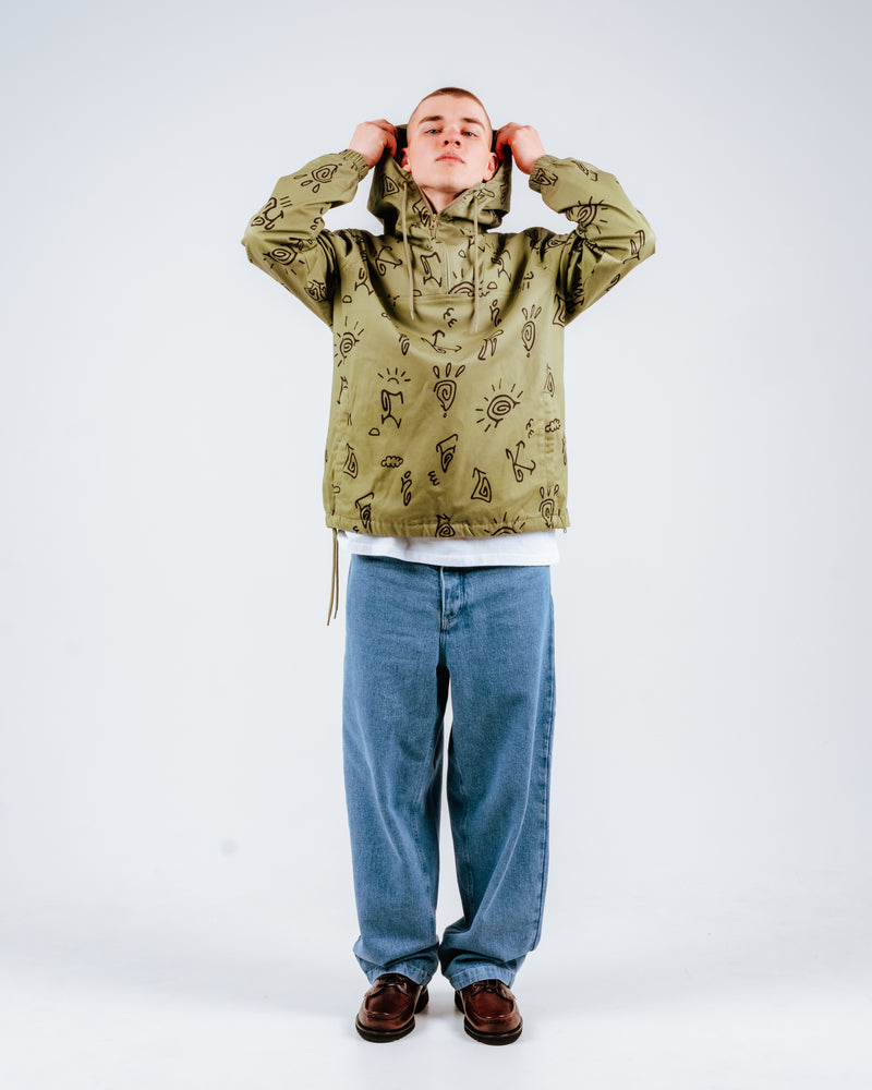 Hikerdelic Petroglyph Conway Smock Jacket Khaki