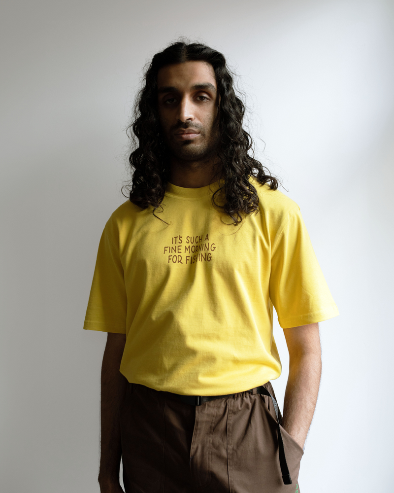 Hikerdelic | x Moomin Fishing SS T-Shirt Washed Yellow, M / Washed Yellow