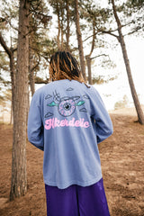Hikerdelic USA Cosmic LS T-Shirt Washed Blue