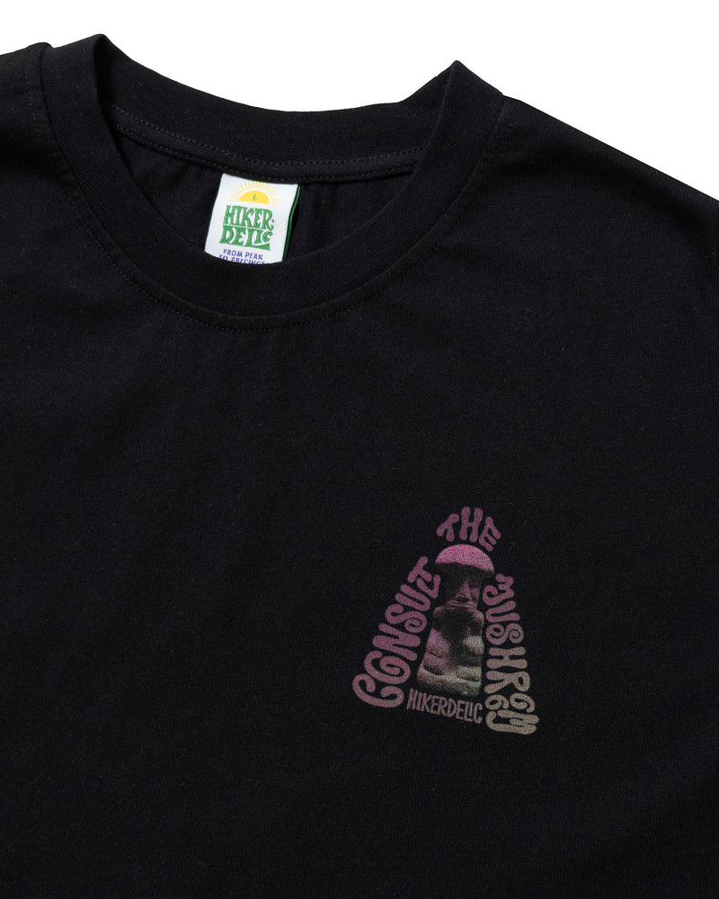 Hikerdelic Consult The Mushroom SS T-Shirt Black