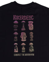 Hikerdelic Consult The Mushroom SS T-Shirt Black