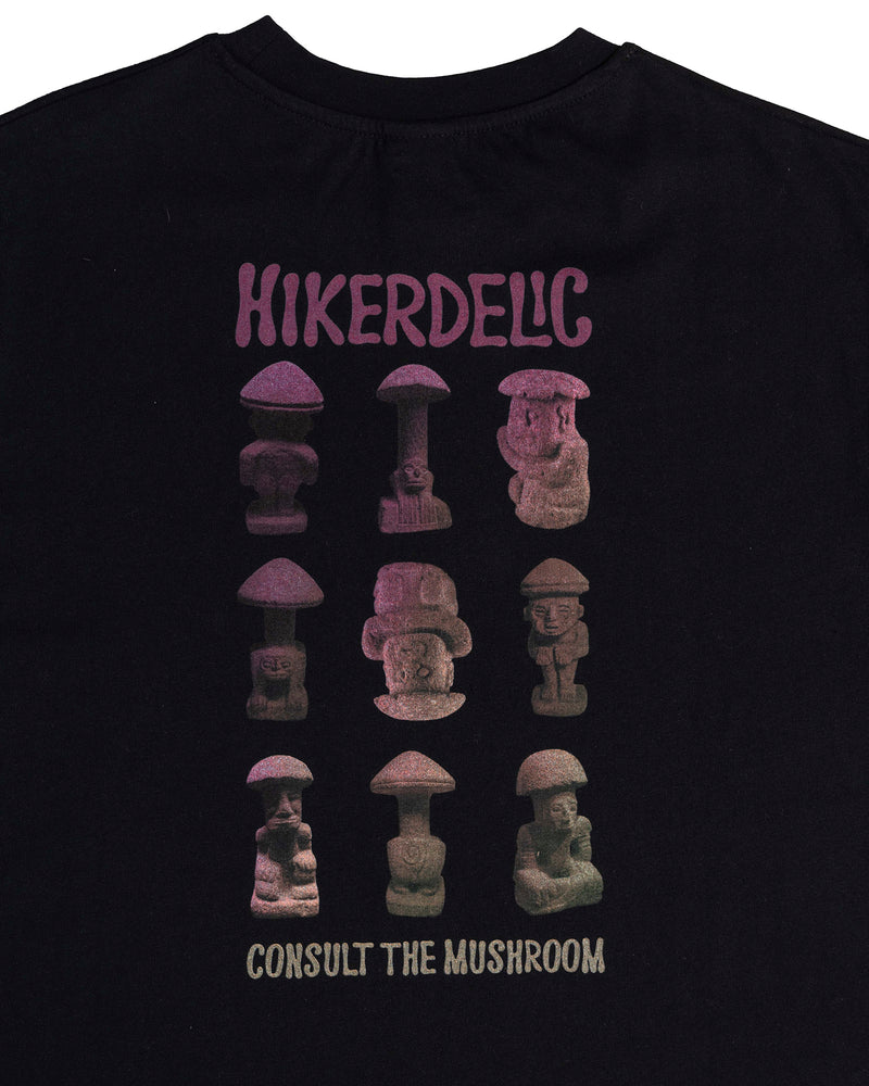 Hikerdelic Consult The Mushroom SS T-Shirt Black
