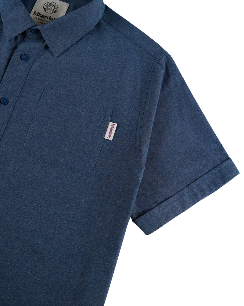 Hikerdelic Downtime Chambray Shirt Indigo Blue