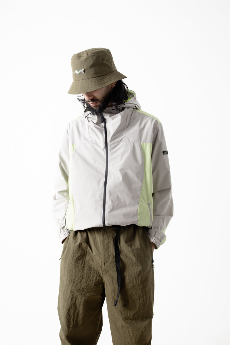 Hikerdelic Mucker Packable Jacket - Light Taupe / Washed Lime