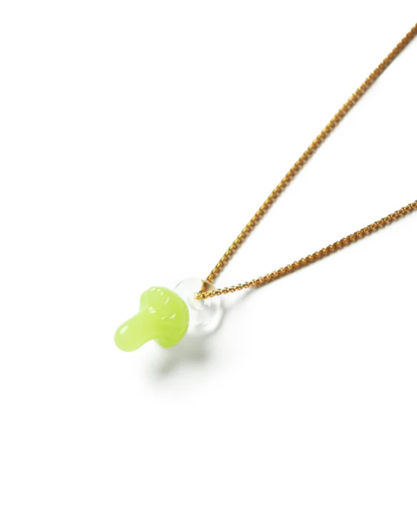 Hikerdelic Mushroom Necklace Gold - Space Green