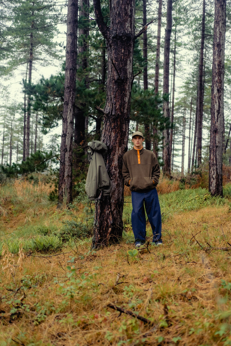 Hikerdelic Drifter Fleece Olive / Orange