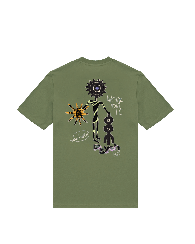 Hikerdelic x Psych Fest T-Shirt Khaki