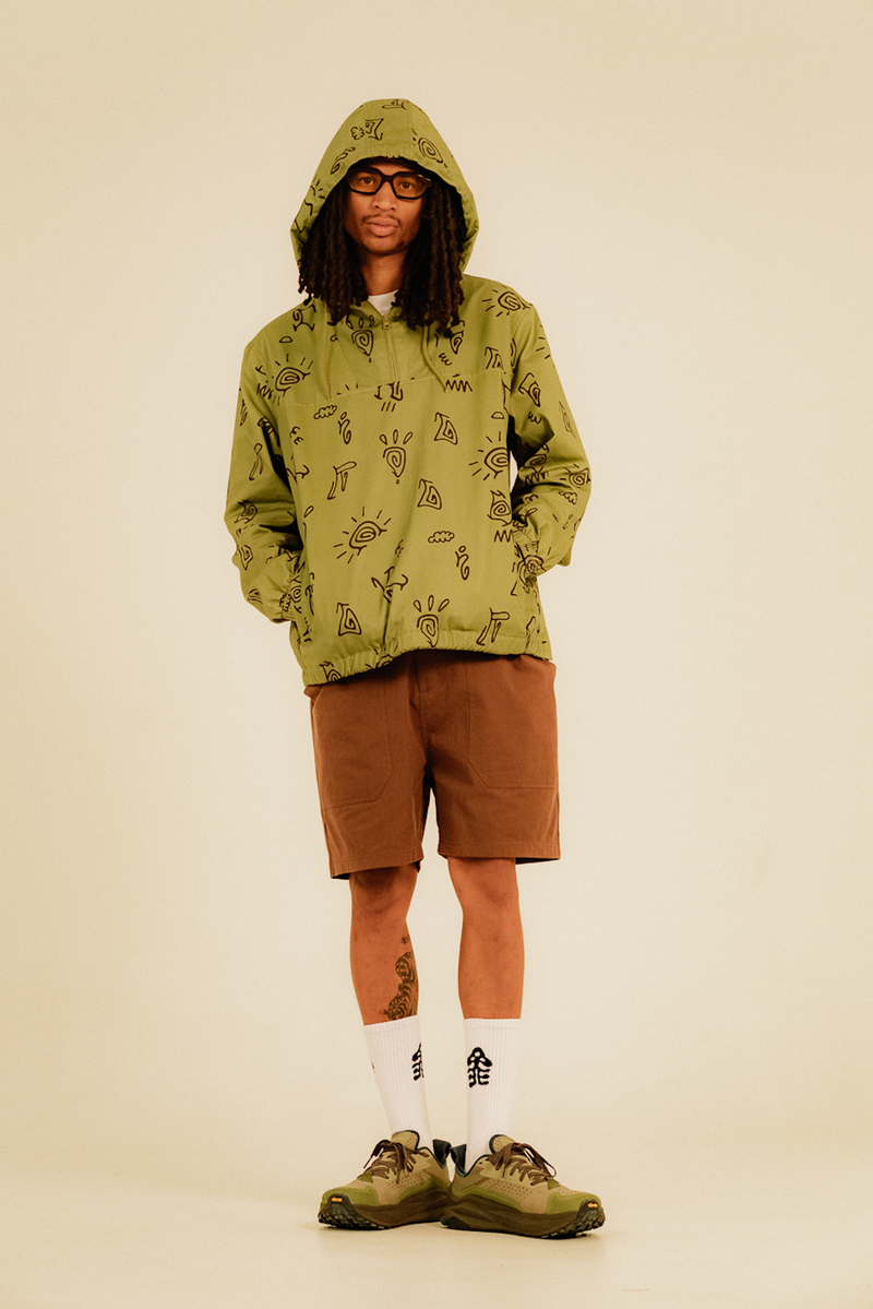 Hikerdelic Petroglyph Conway Smock Jacket Khaki