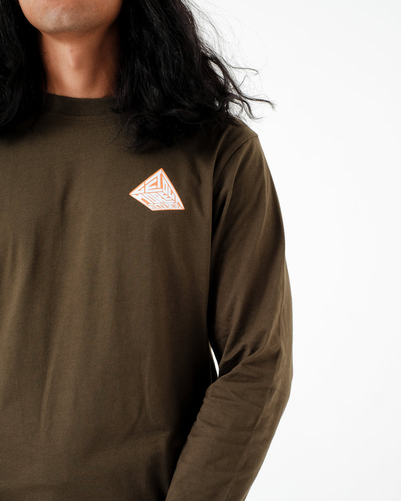 Hikerdelic Pyramid Long Sleeve T-Shirt Khaki