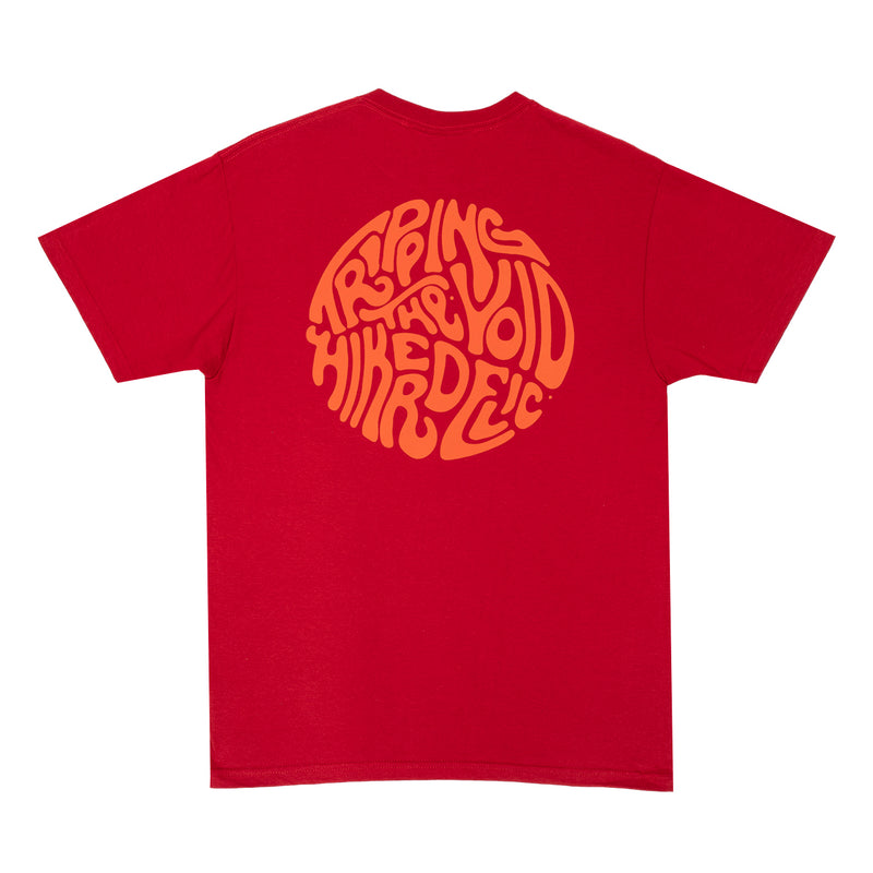 Hikerdelic Tripping the Void T-Shirt - Scarlet Red - Hikerdelic Shop