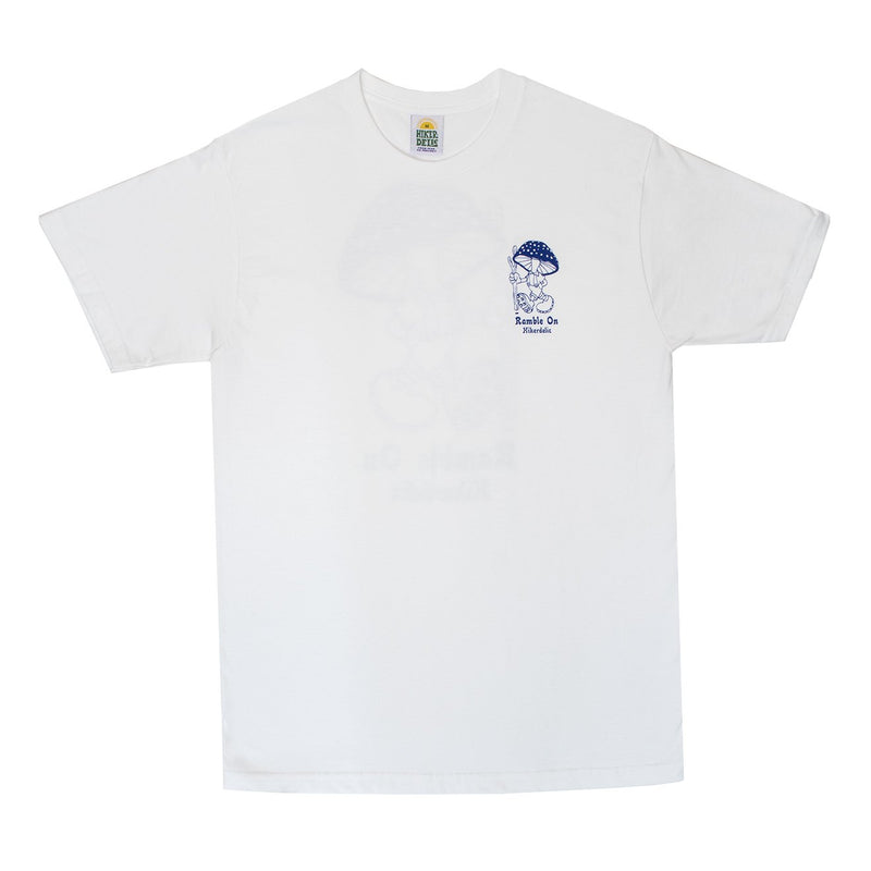 Hikerdelic Ramble On T-Shirt White / Royal - Hikerdelic Shop