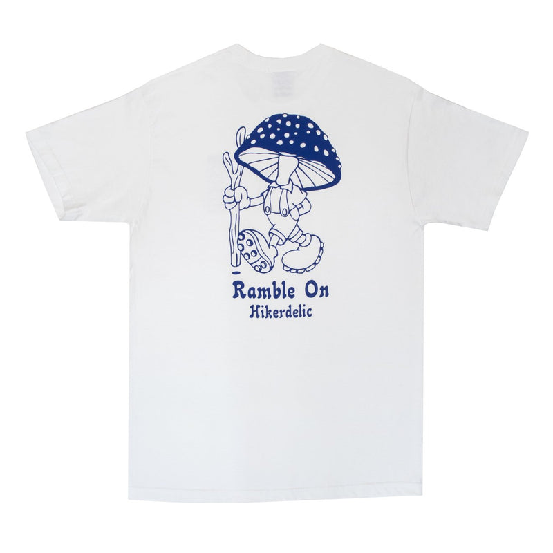 Hikerdelic Ramble On T-Shirt White / Royal - Hikerdelic Shop