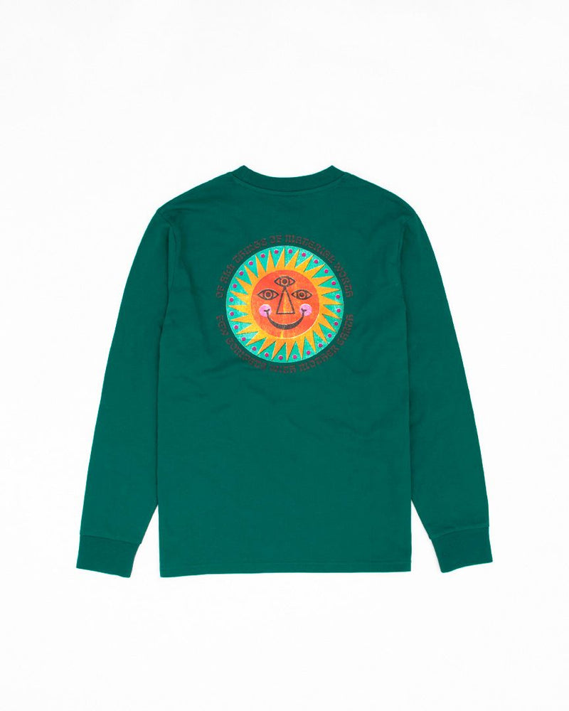 Hikerdelic Mother Earth Long Sleeve T-Shirt Teal