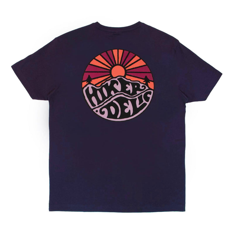 Hikerdelic Original Logo T-Shirt Dark Navy / Cherry